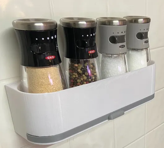 Spice Rack with Removable Cleaning Tray