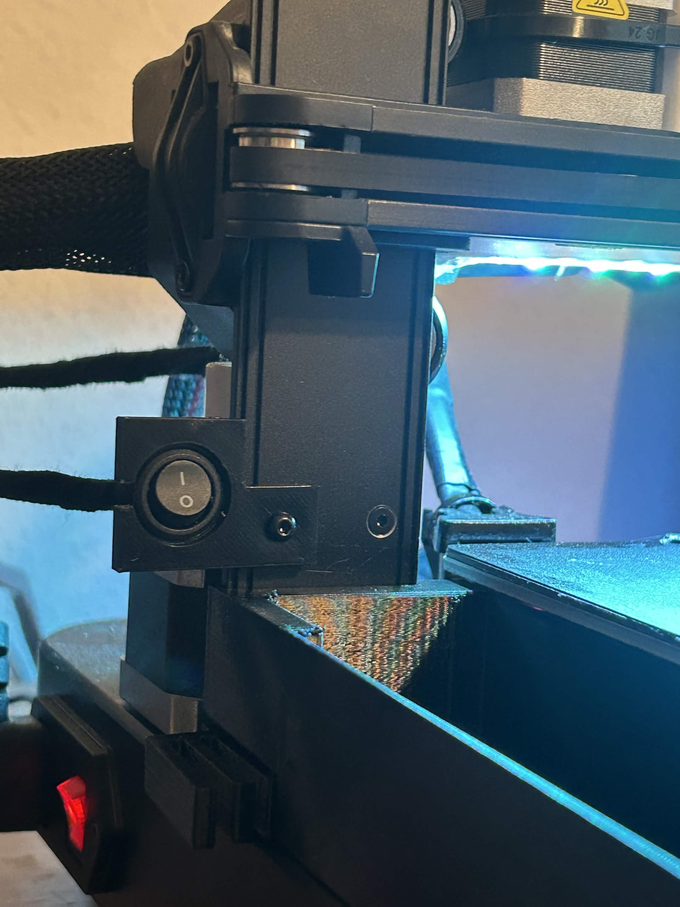 Ender 3 V3 SE/KE Mini rocker switch mount 3D model