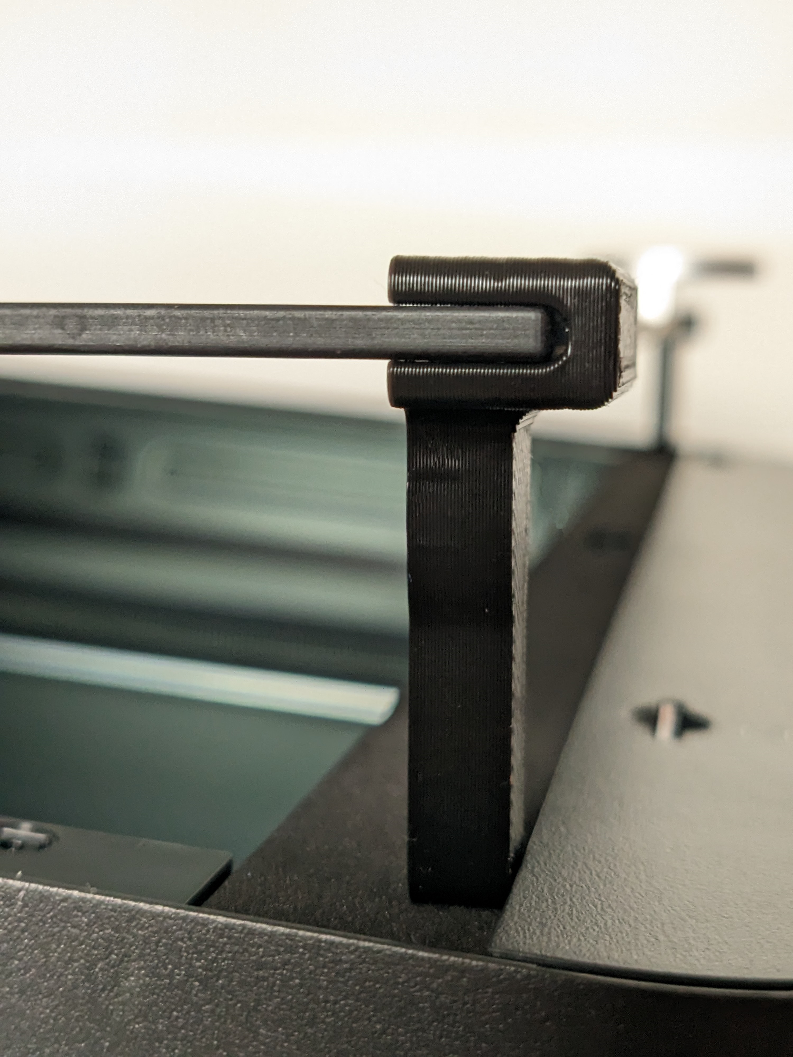 Bambulab P1P P1S X1C Lid Glass holder/riser + Magnet v2