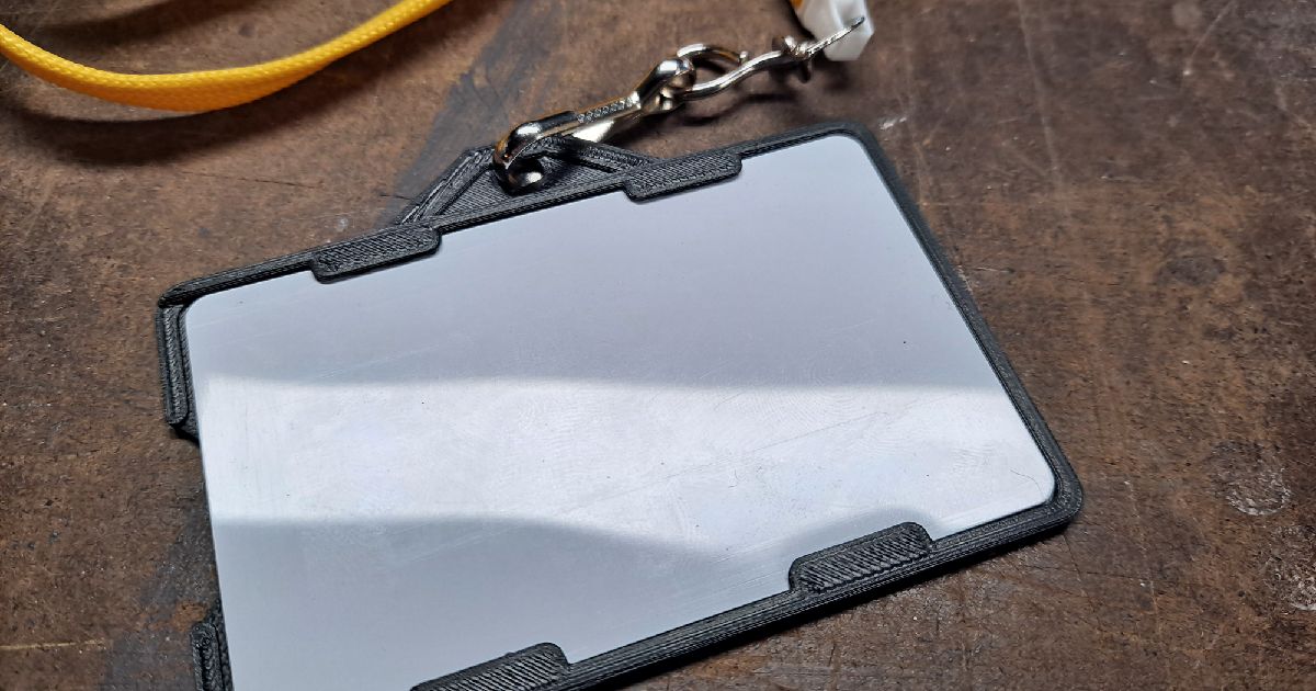Lanyard id holder v2 by btuck download free stl model printables