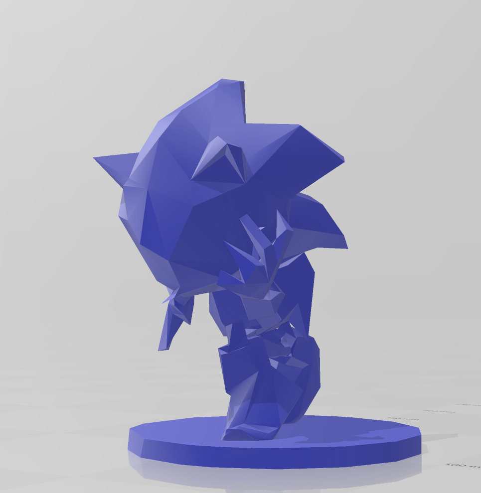 Miniatura 2 do modelo 3D low poly sonic