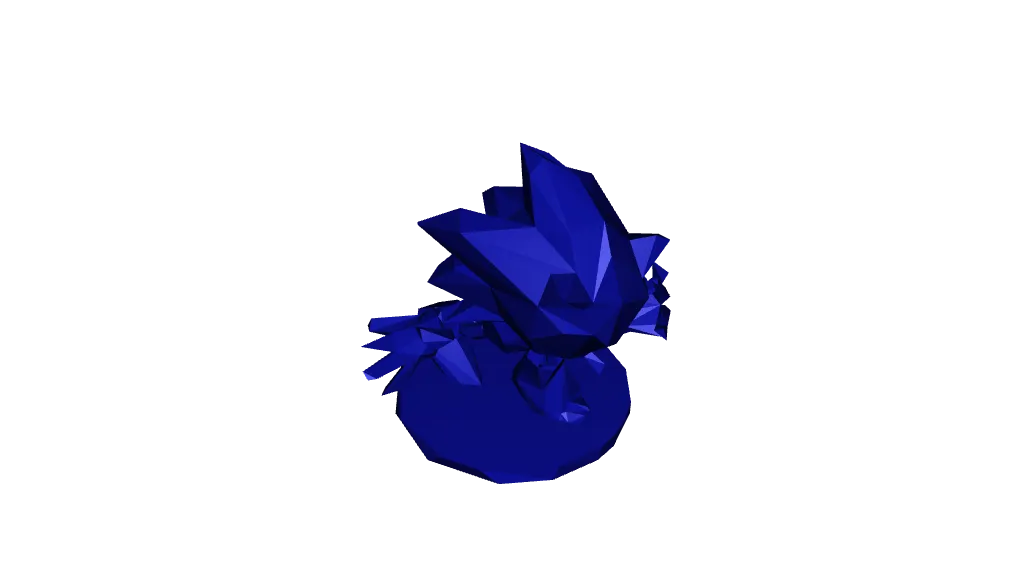 low poly sonic by baminon | Download free STL model | Printables.com