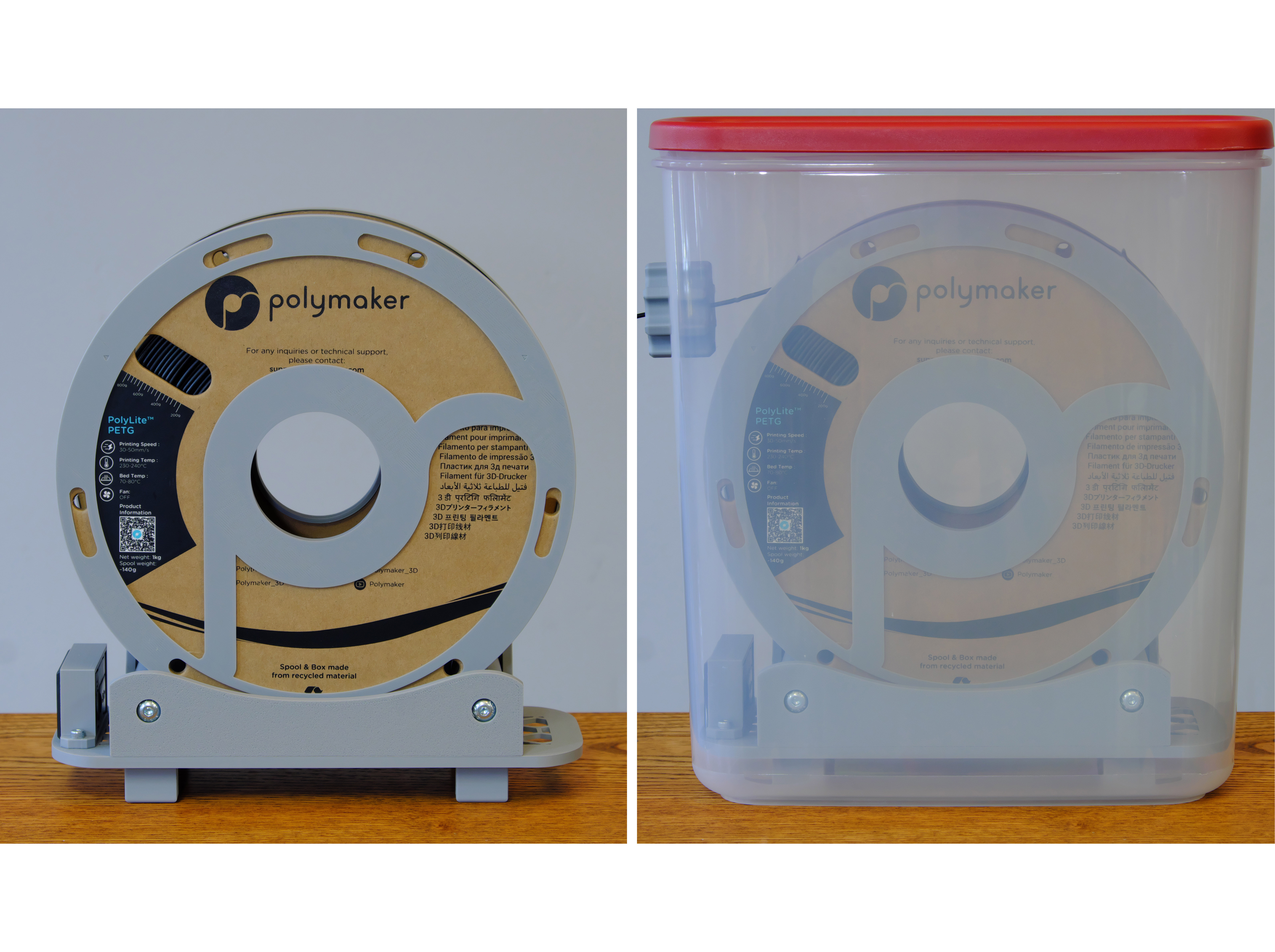 Spool Holder for Rubbermaid Dry Box (625-2RS Bearings) 3D model by Flying Gyroscope
