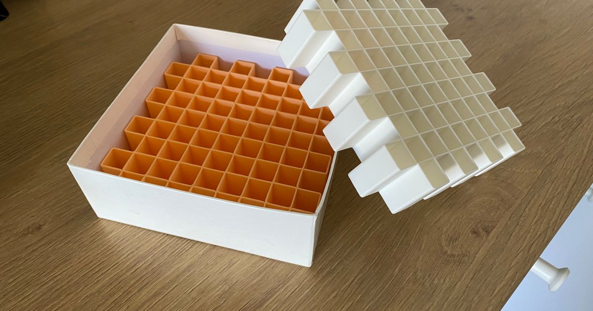 Cryobox freezer storage box grid (vase mode), eppendorf and cryovial