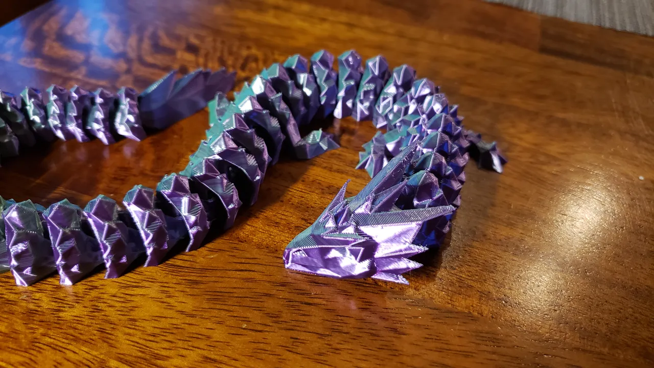 Articulated Crystal Night Dragon v1.3 (low poly remix) by