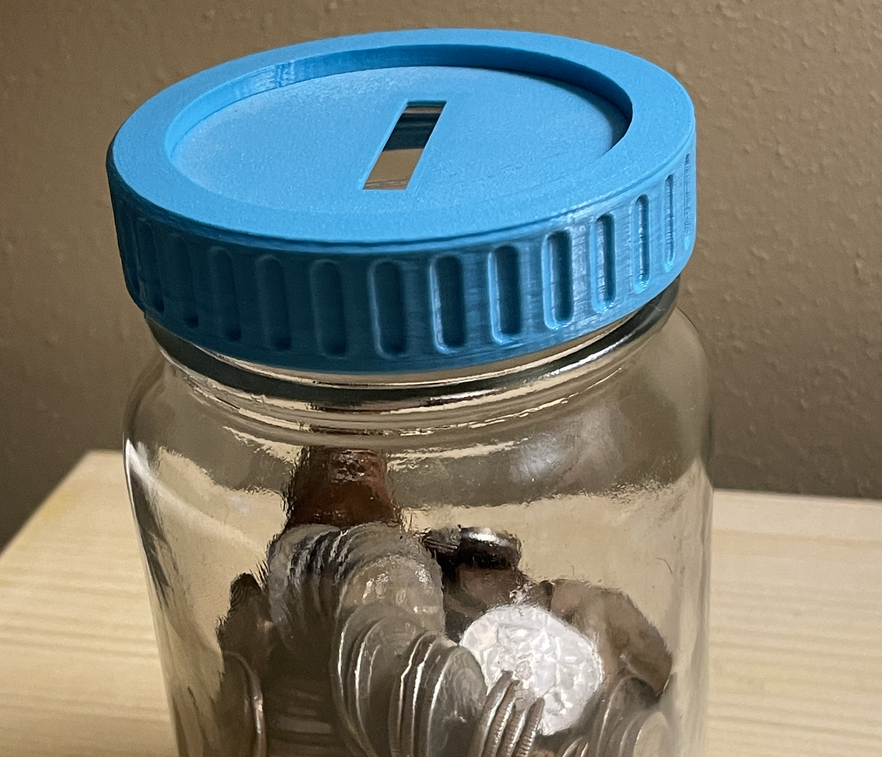 Mason Jar Lid Bank (Regular Mouth)