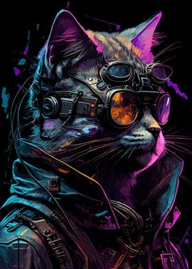 Miniatura 2 do modelo 3D HueForge Cyber Kitty