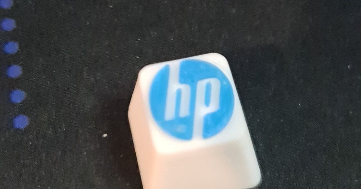 Hewlett Packard HP Keycap by 3DLada Download free STL model