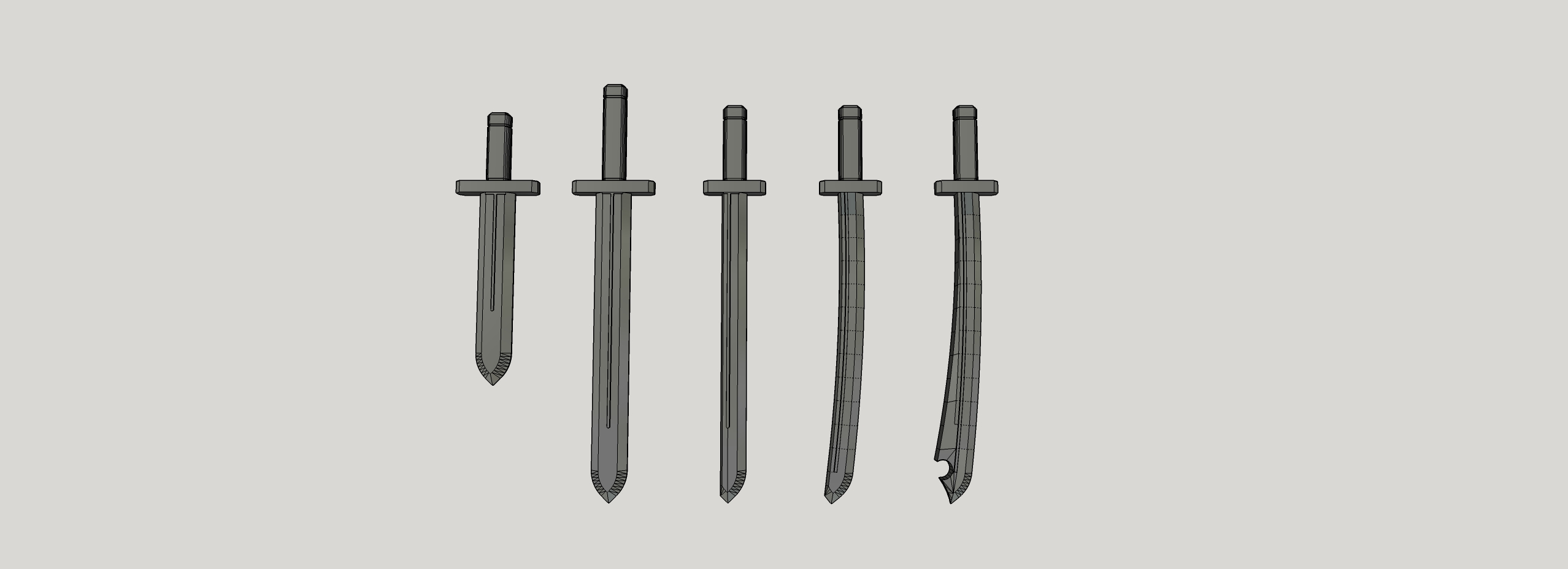 Mini 13: Melee Weapon Set - Basic Swords 1