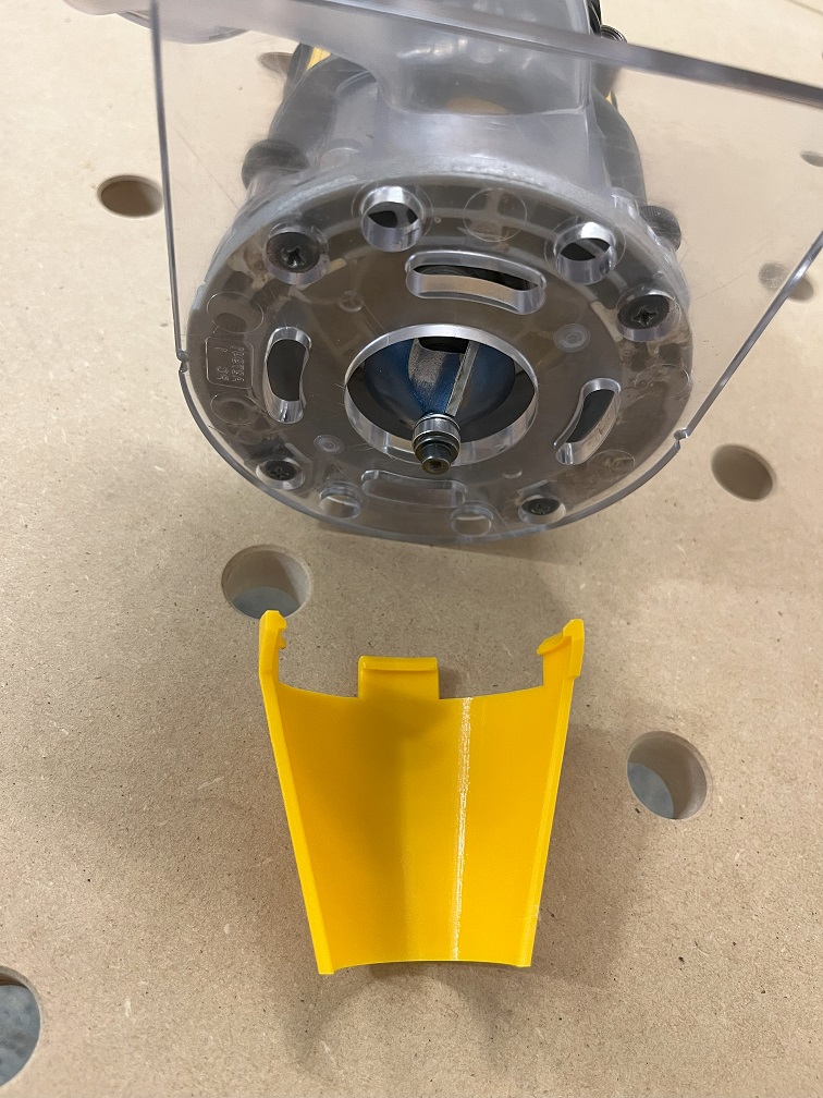 DeWalt trim router dust shroud (DWP611, DCW600, A27941) by dsharlet