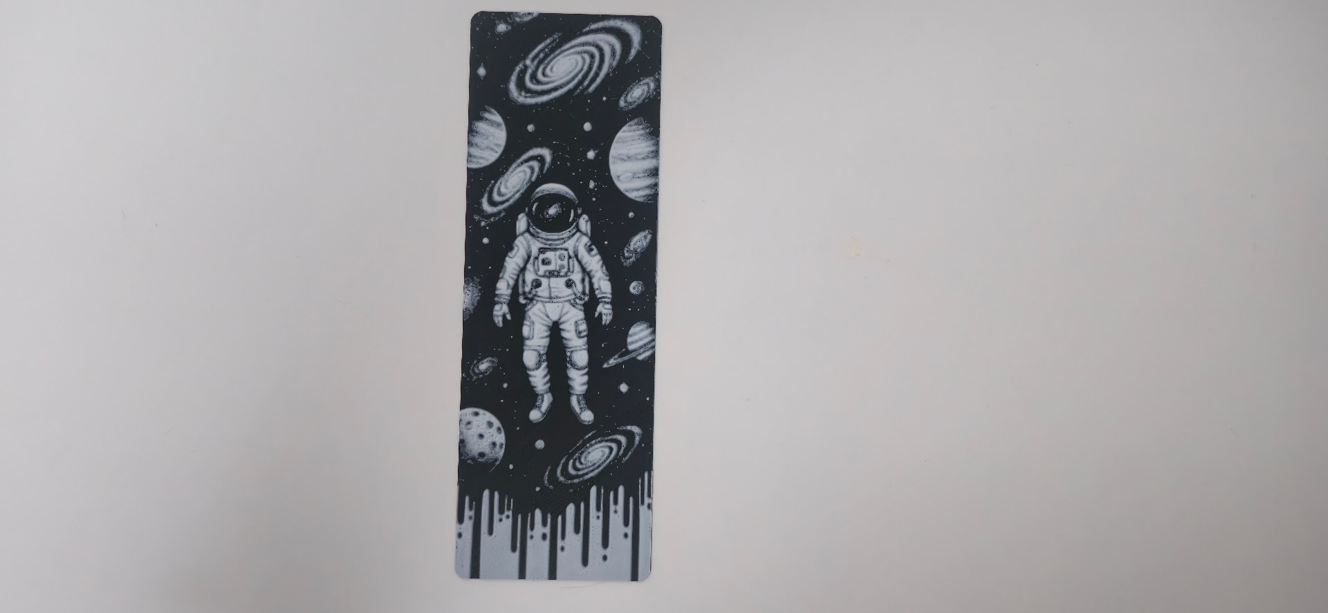 Astronaut Floating Space Galaxy Bookmark
