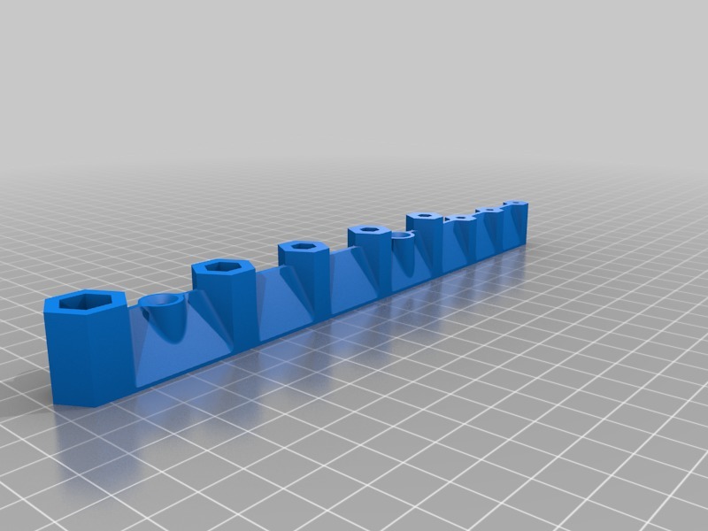 Wall Mount Hex (Allen) Key Rack (10>2mm) by JMAW | Download free STL ...