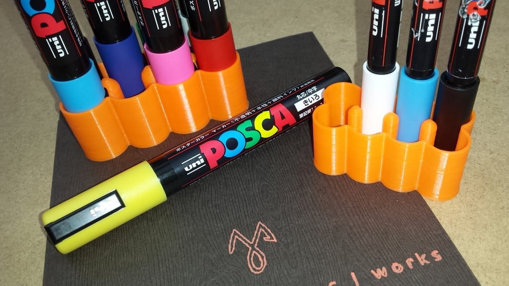 Posca Markers Holders by JMAW Download free STL model