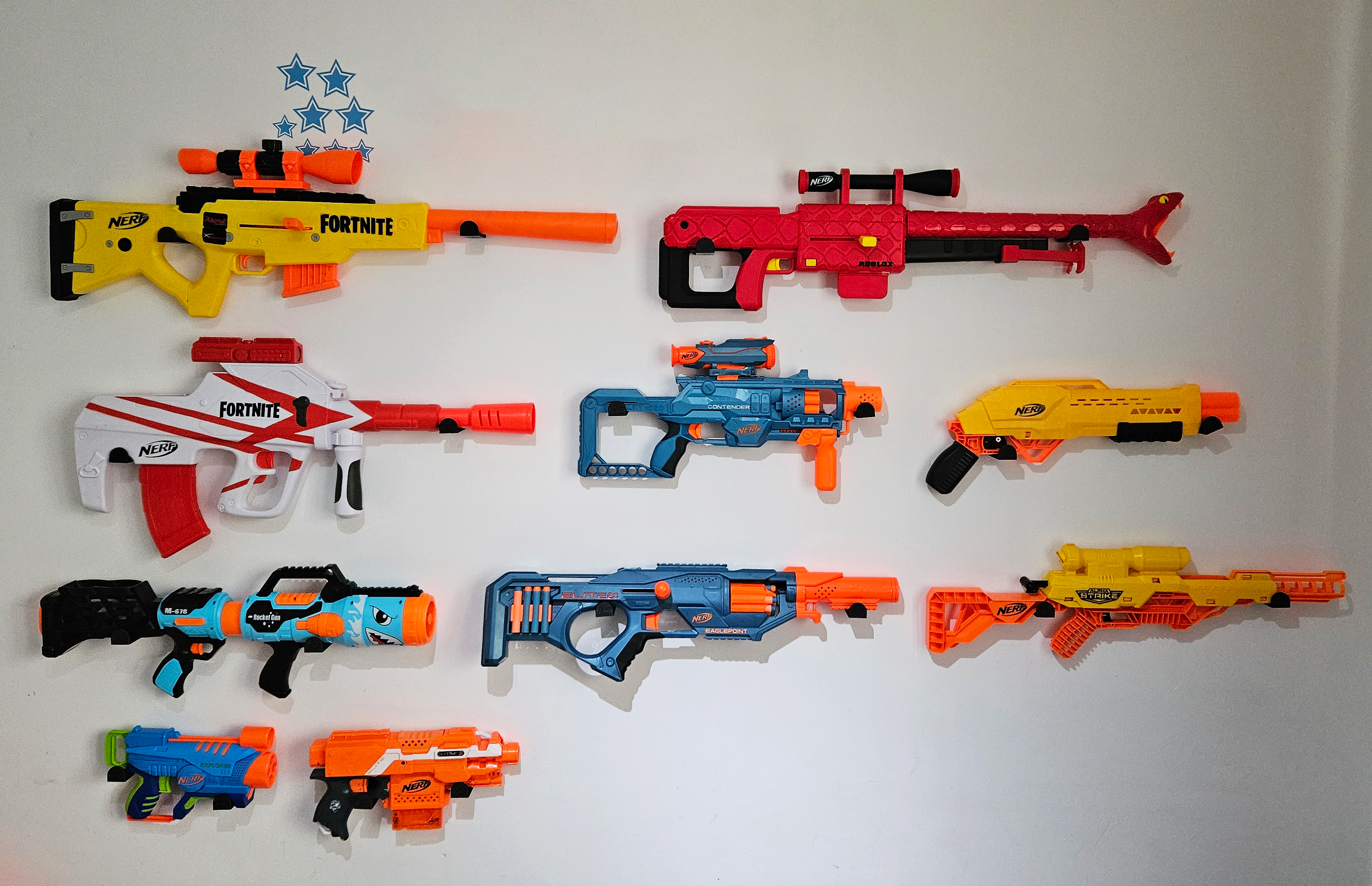NERF guns wall mounts
