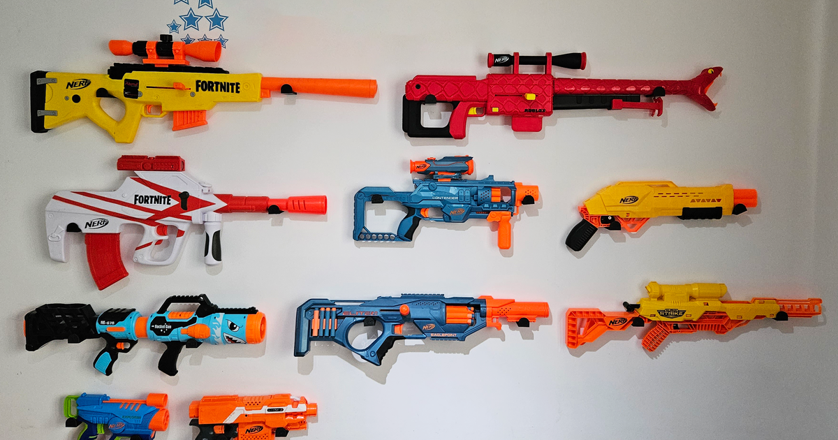 Nerf gun wall mount on sale