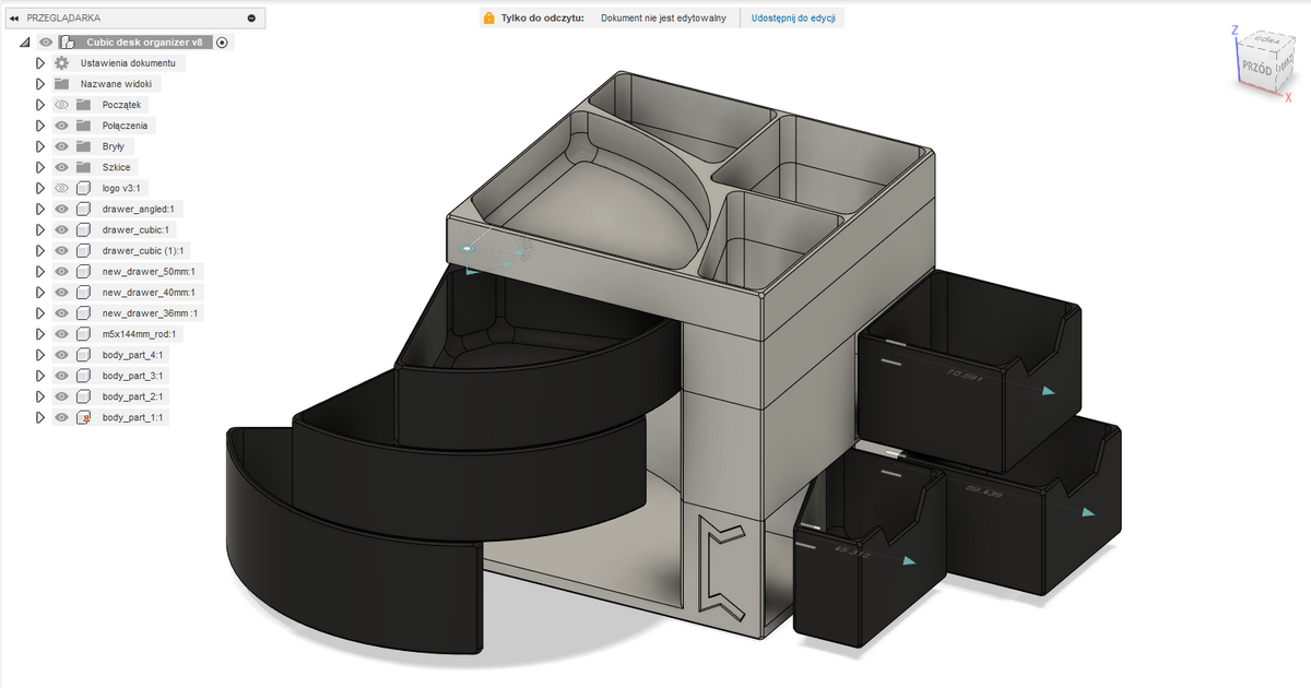 Large desk organizer with multiple drawers by pjoter download free