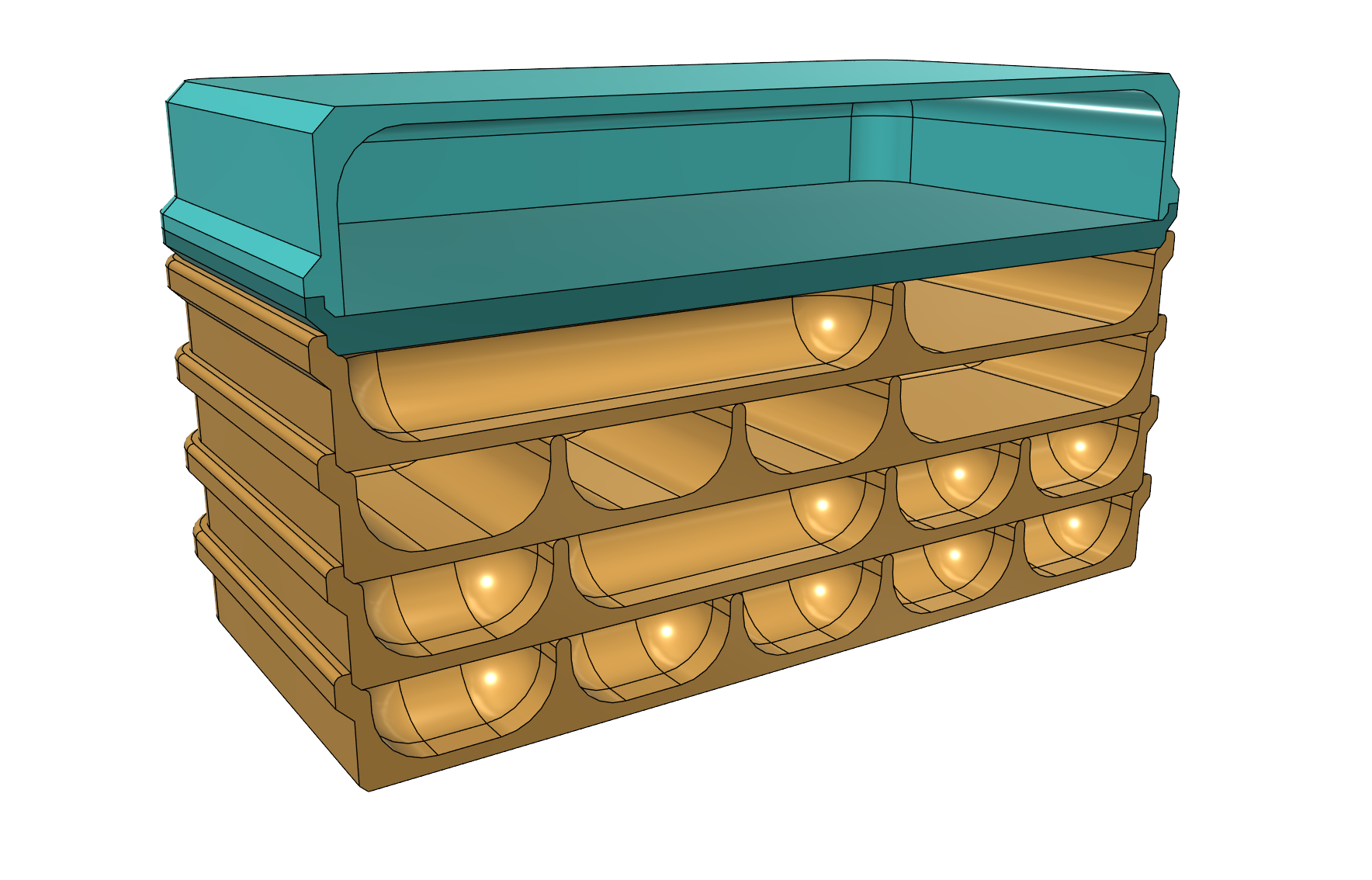 Miniatura 7 do modelo 3D Stackable Small Parts Trays