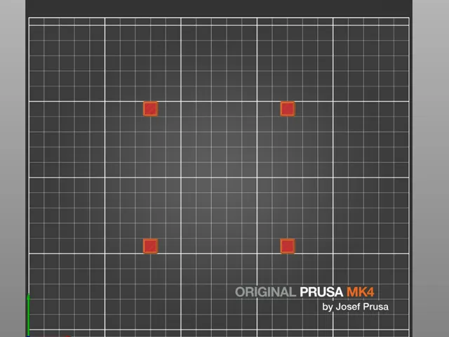 Calibration squares/cubes on bed