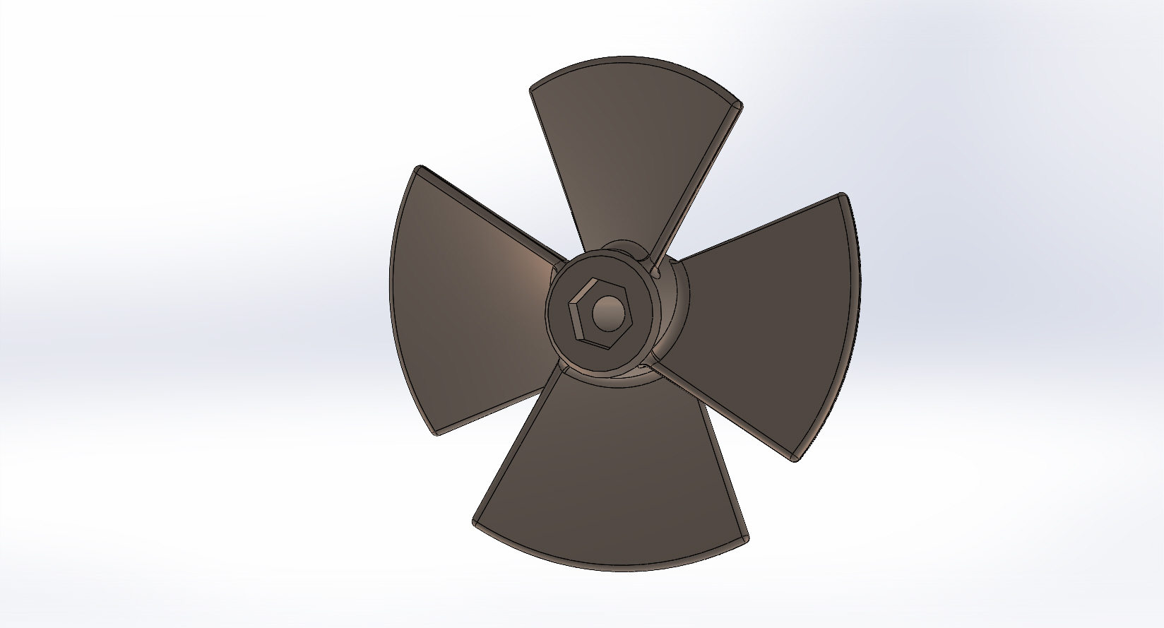 Four-blade propeller for tugboat models