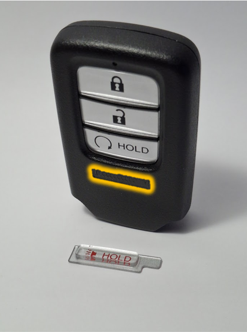 Low Profile Dampened Panic Button for Car Key Fob
