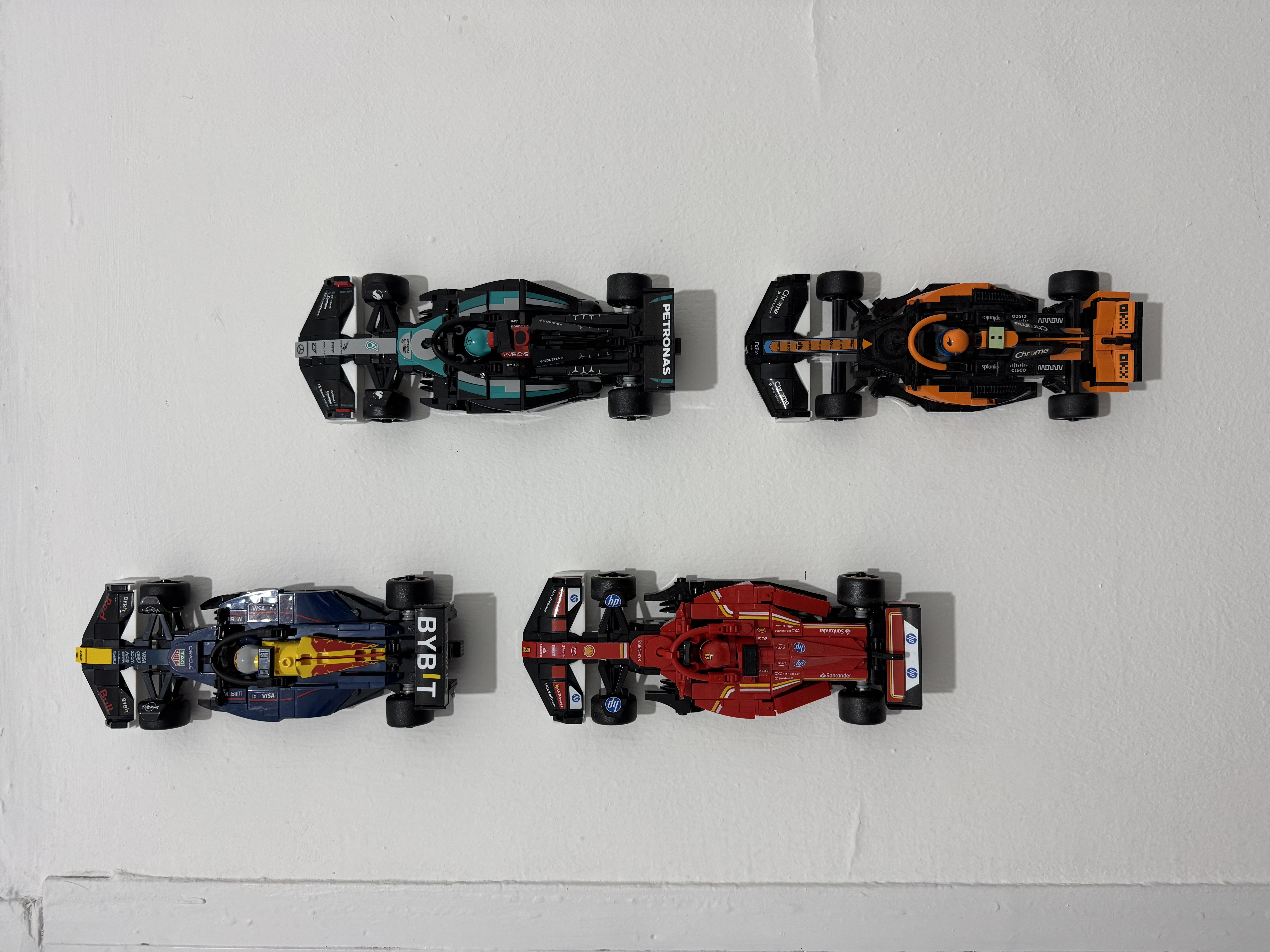 Lego F1 Speed Champions Wall Mount - Drill Free Display