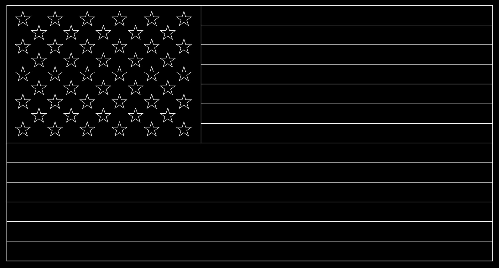 Flag of The United States of America in *.dxf Format