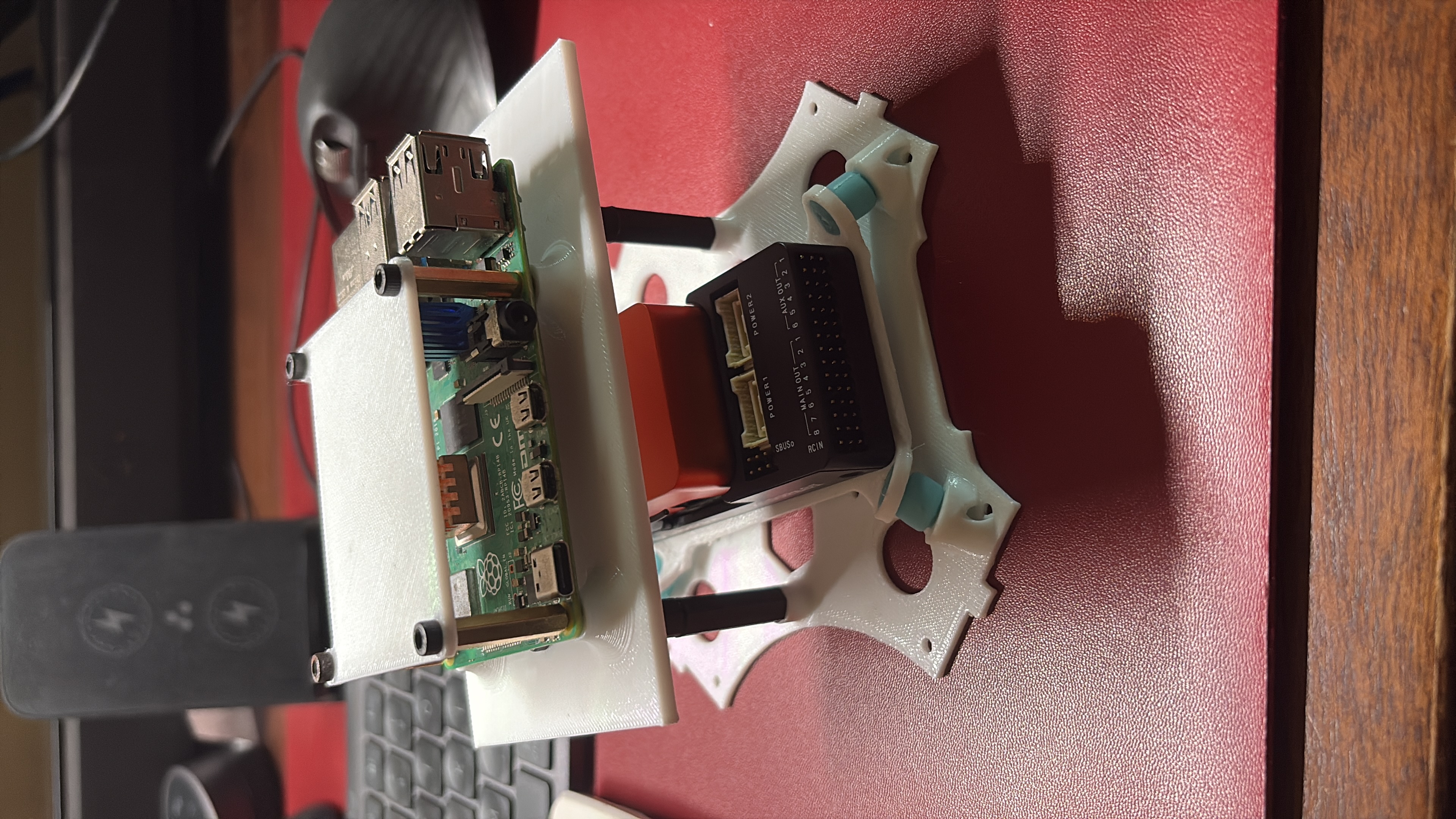 S500 Quadcopter Top Plate with Vibration Isolation and Raspberry Pi