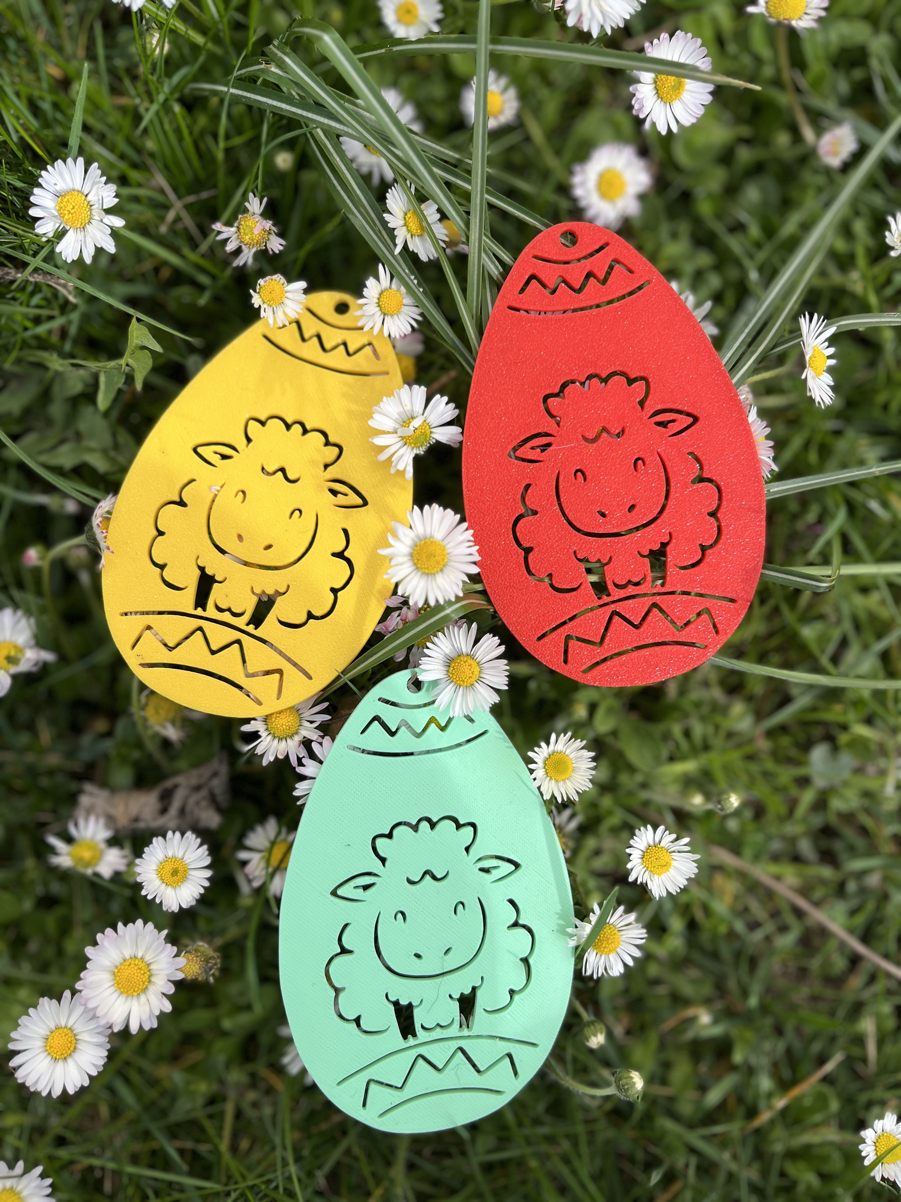 Easter egg with cute lamb, super fast easy print
