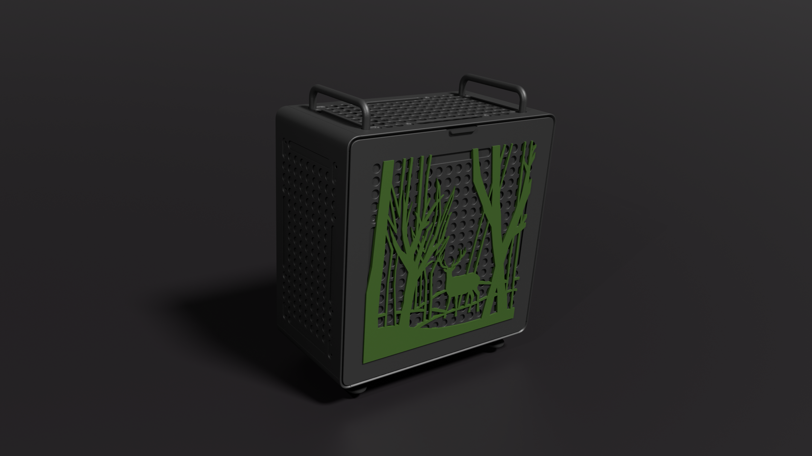 Forest themed design for Qube 540 case