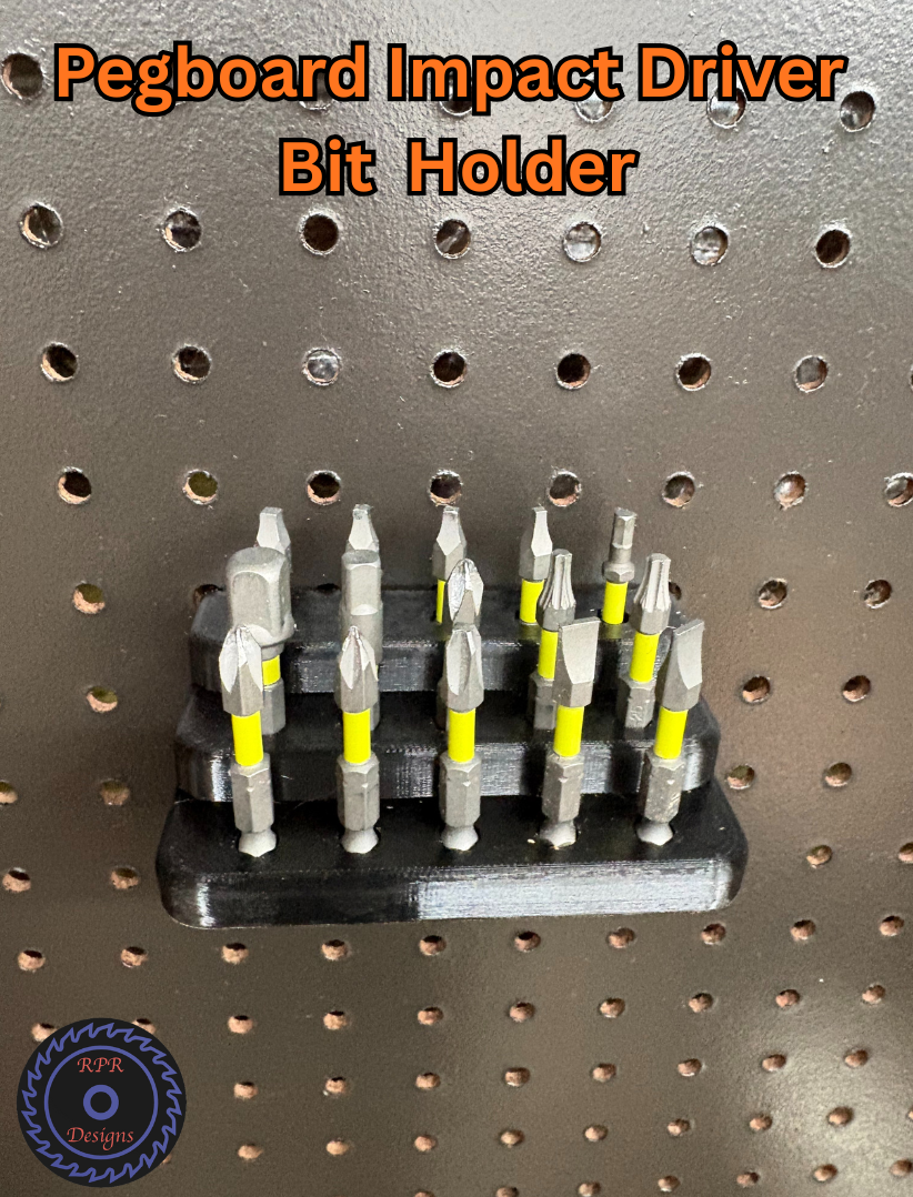 Pegboard Impact Driver Bit Holder (6-24 Bits Options)
