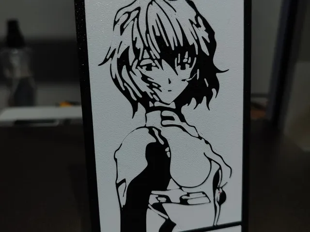 Rei Ayanami Silhouette with Spotify code