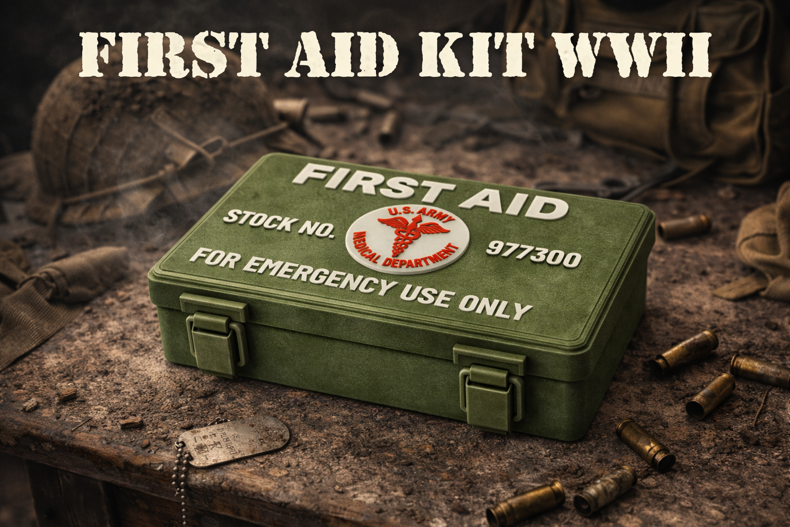 WWII US Army First Aid Kit Box – Multicolor 3D Print (No MMU)