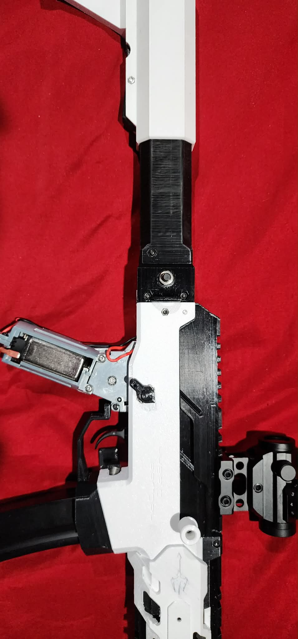 stock adapter with a hole for on/off switch