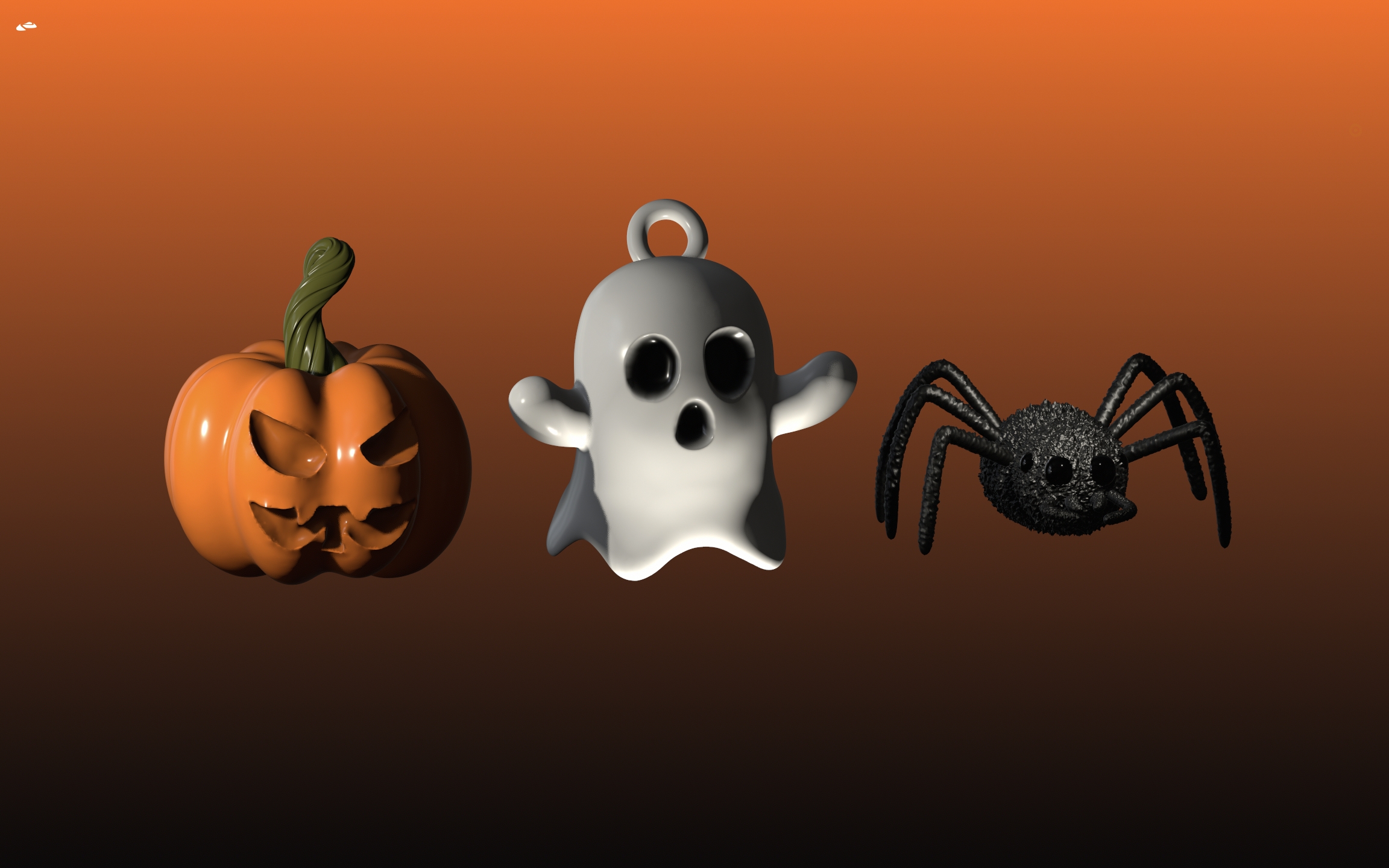 3D Halloween figurines   with and without keychain