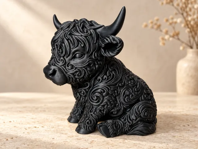 Highland Cow Ornamental Figurine