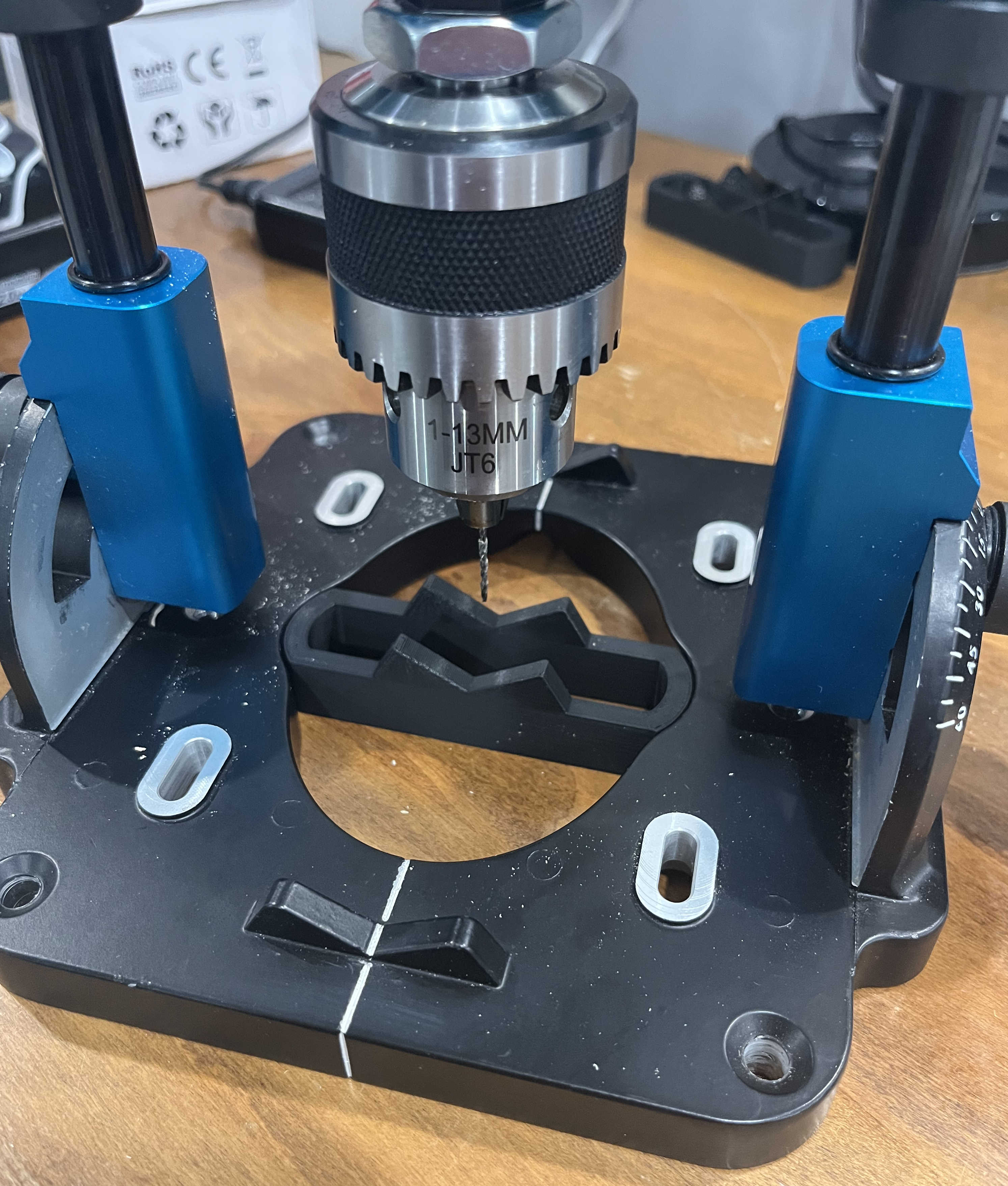 Dowel holder/jig for Rockler Drill Guide