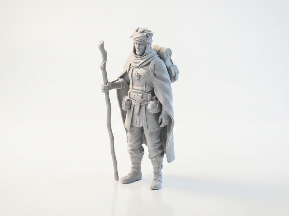 Traveller Adventurer Fantasy Figurine 3D Printable