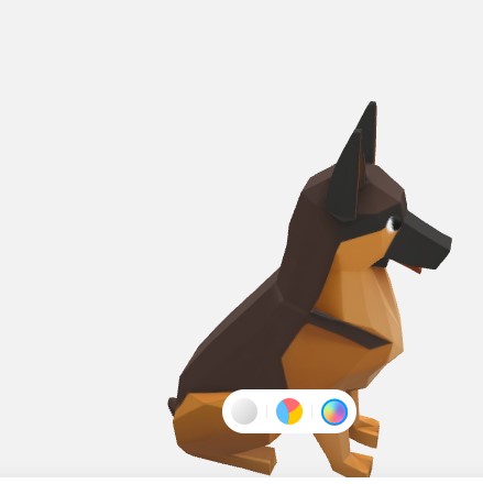 low poly german shepard — miniatura 3