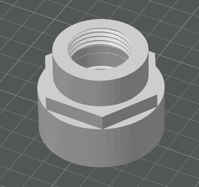 1-1/4" FPT to 3/4" Female Garden Hose 3D model