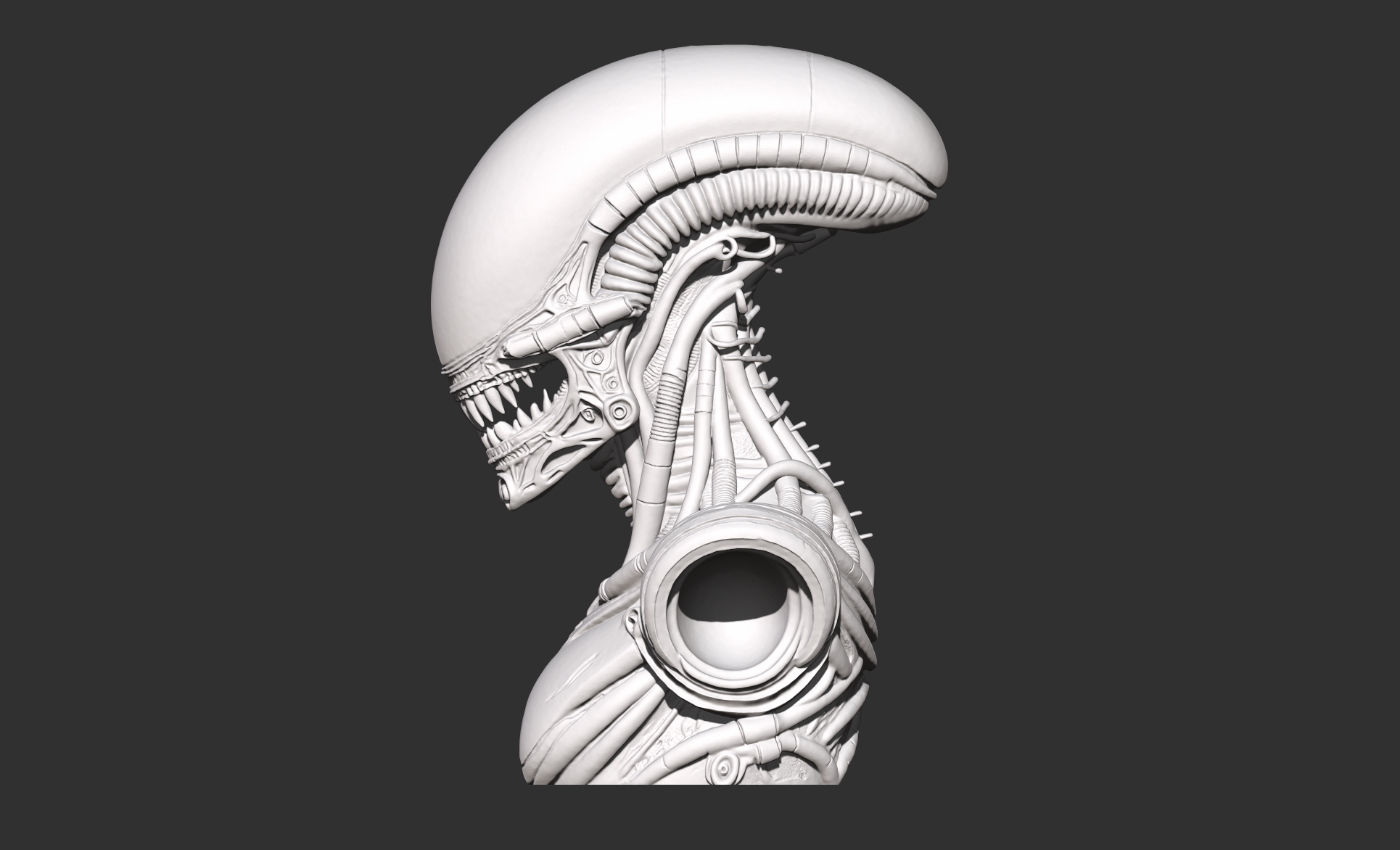 Miniatura 5 do modelo 3D Busto versión Alien Xenomorfo