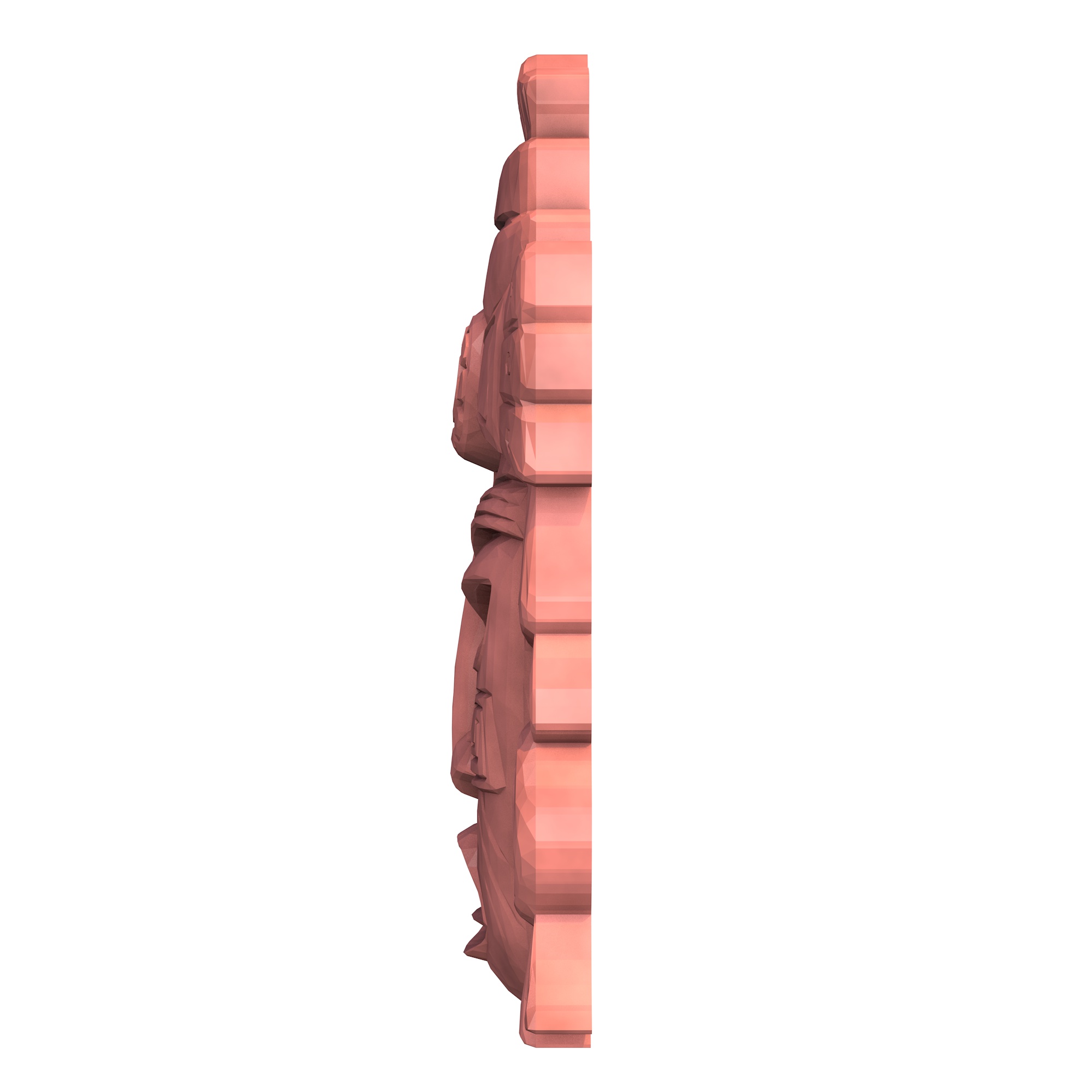 Miniatura 3 do modelo 3D Aztec Mask Low Poly 2