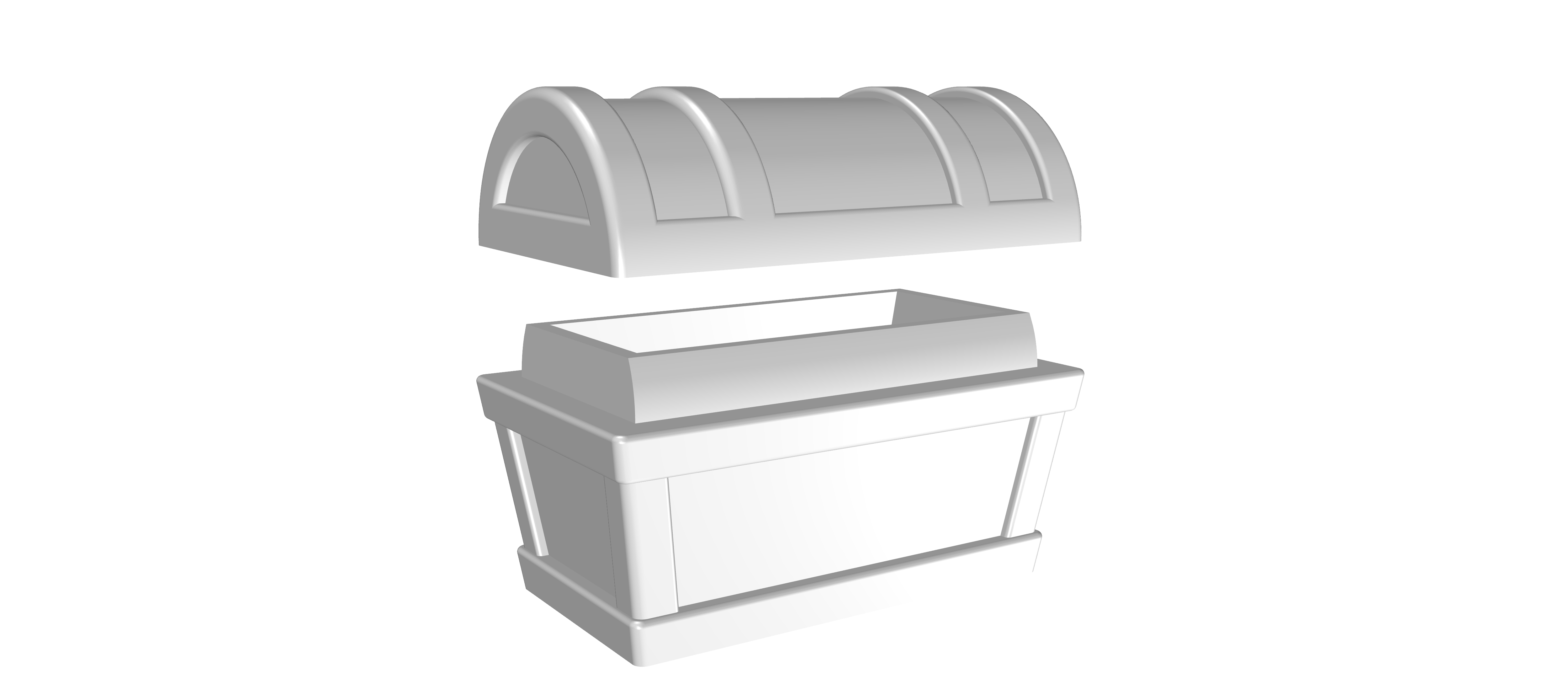 Miniatura 3 do modelo 3D Treasure Chest Container V2