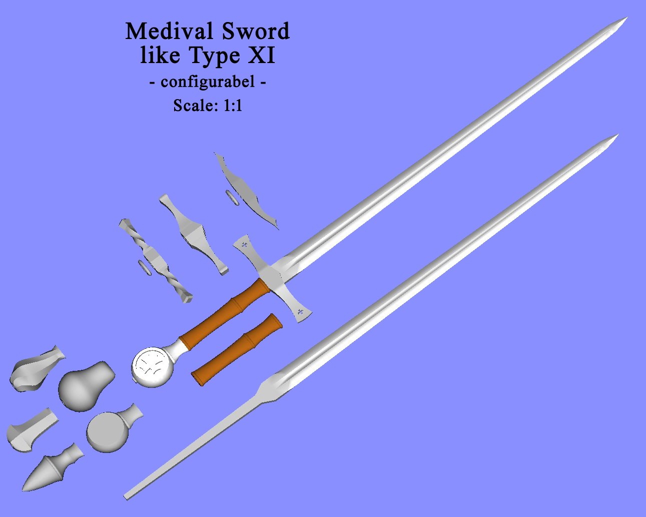 Medieval Sword customisable