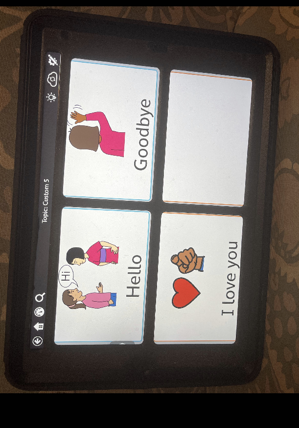 Ipad 9 Go Talk Now 4 grid Otter Box Defender Keyguard