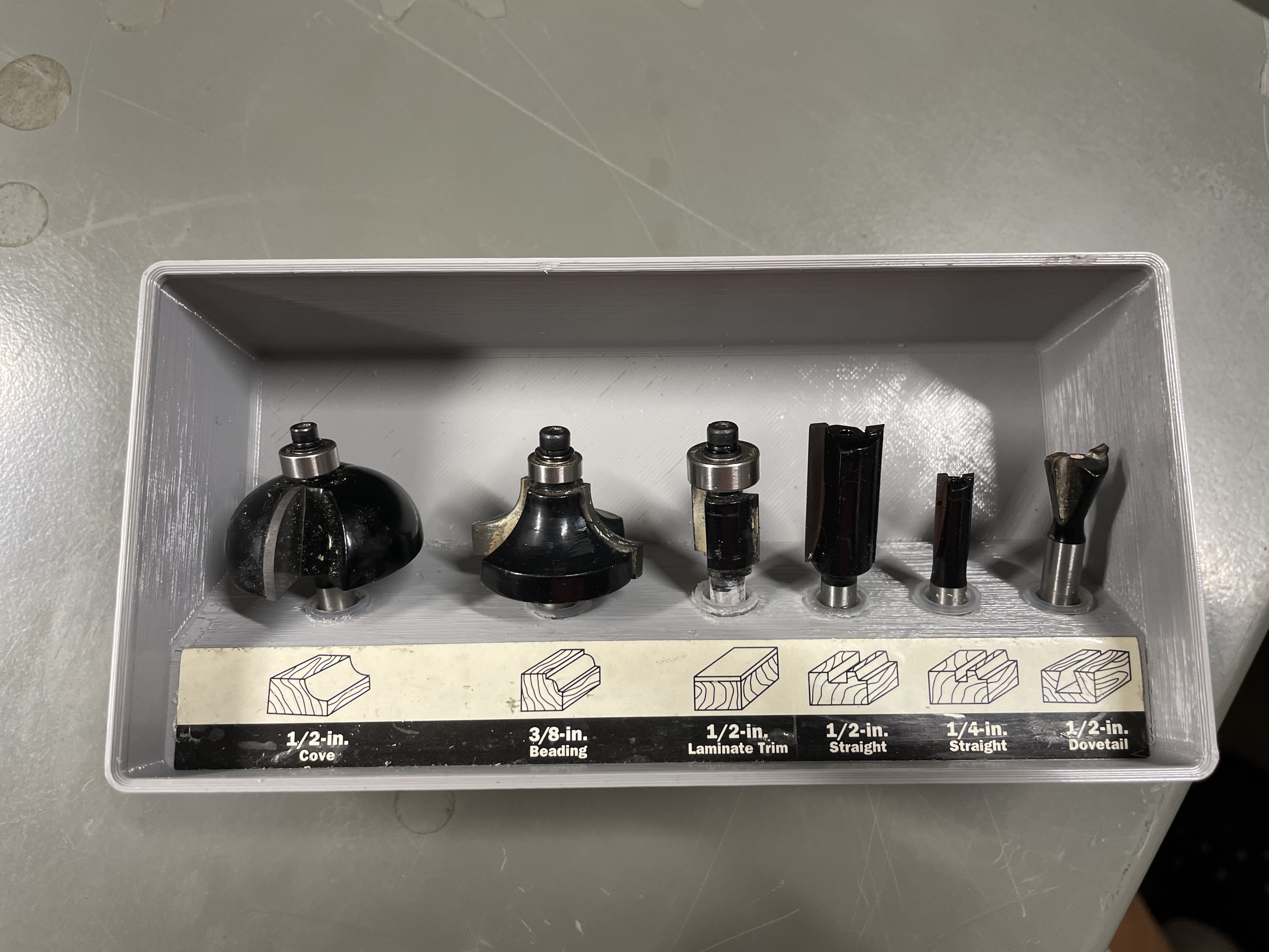 Gridfinity Router Bit Organizer