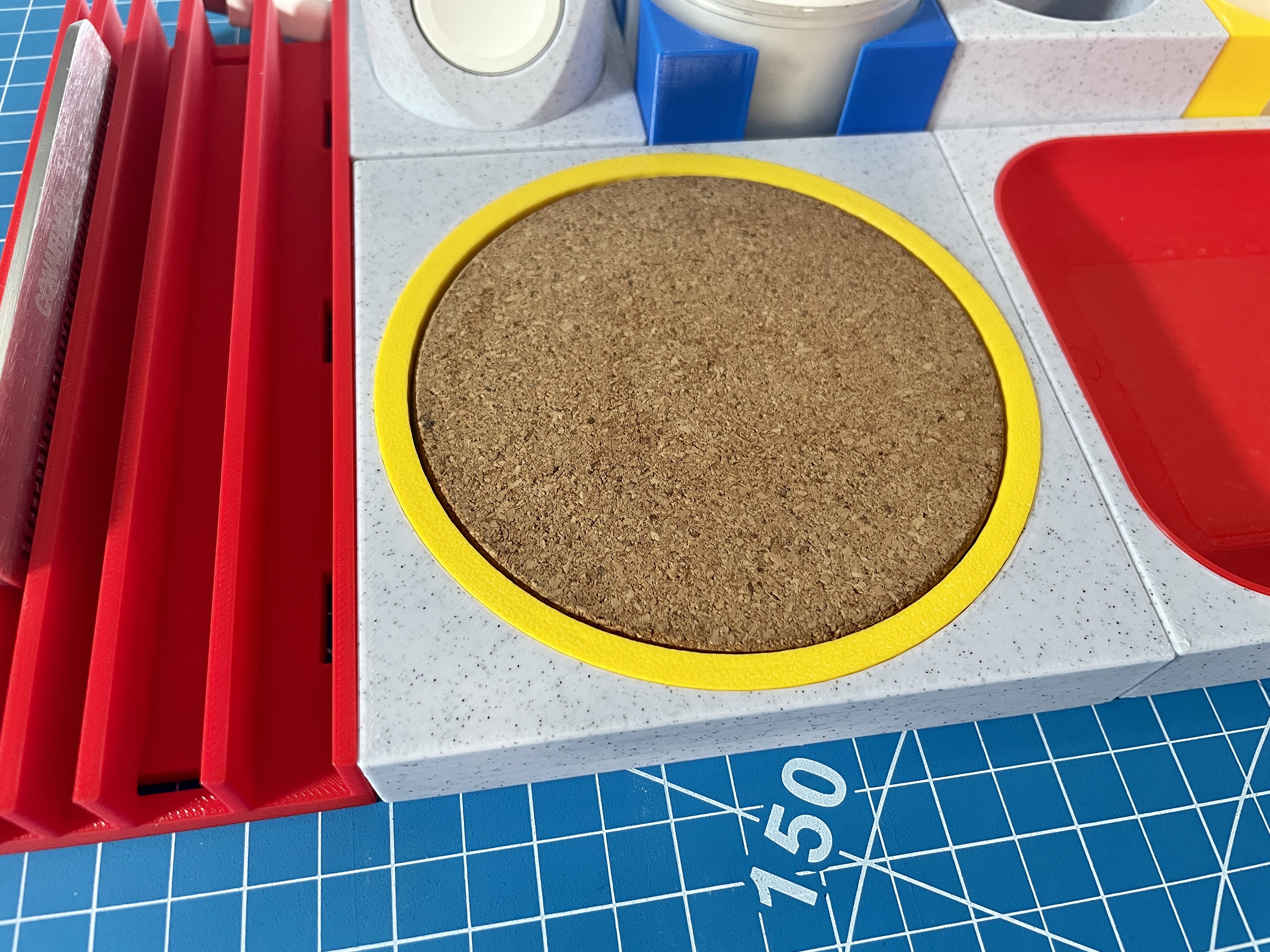 Coaster Holder for Bauhaus Tray system 3D model thumbnail