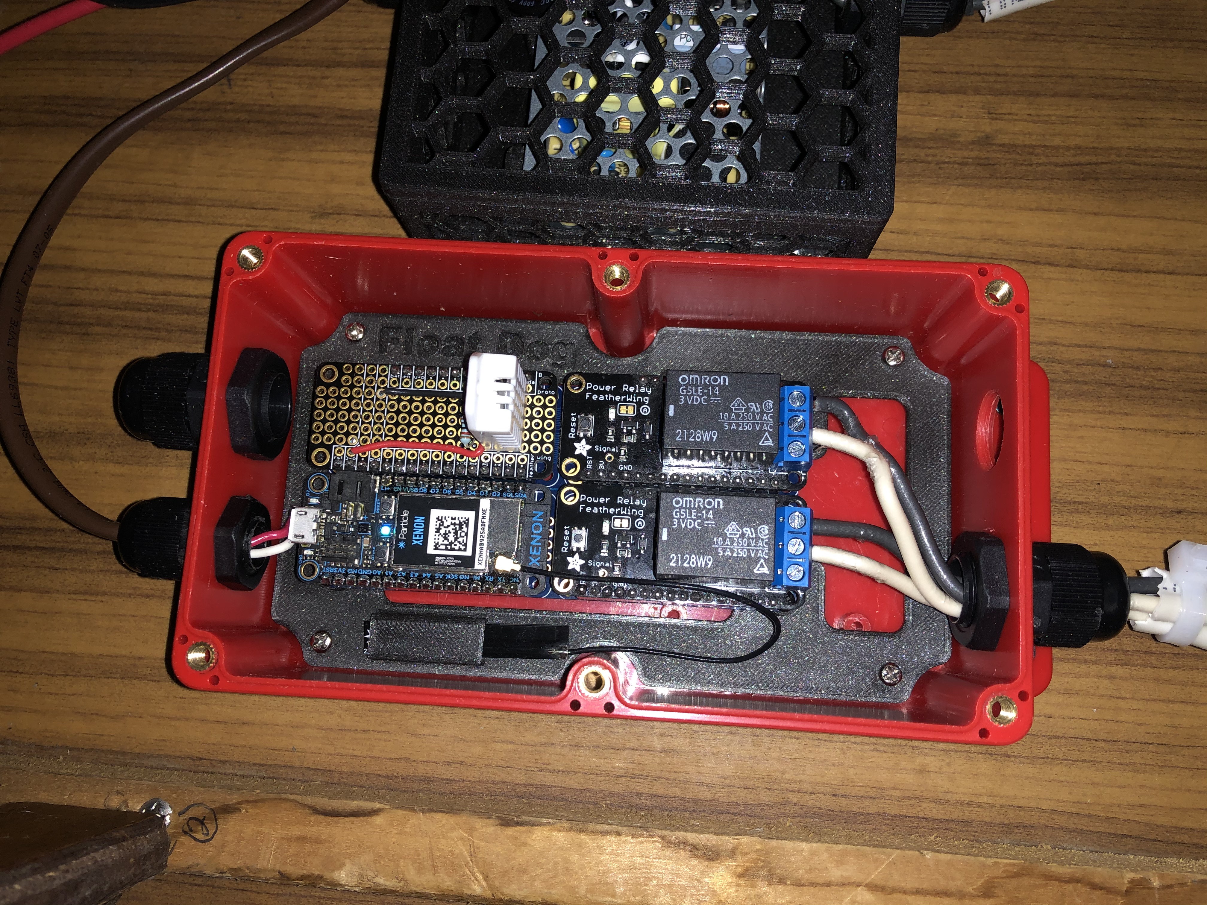 Big Red Box Mounting Plate For Featherwing Quad Protoboard