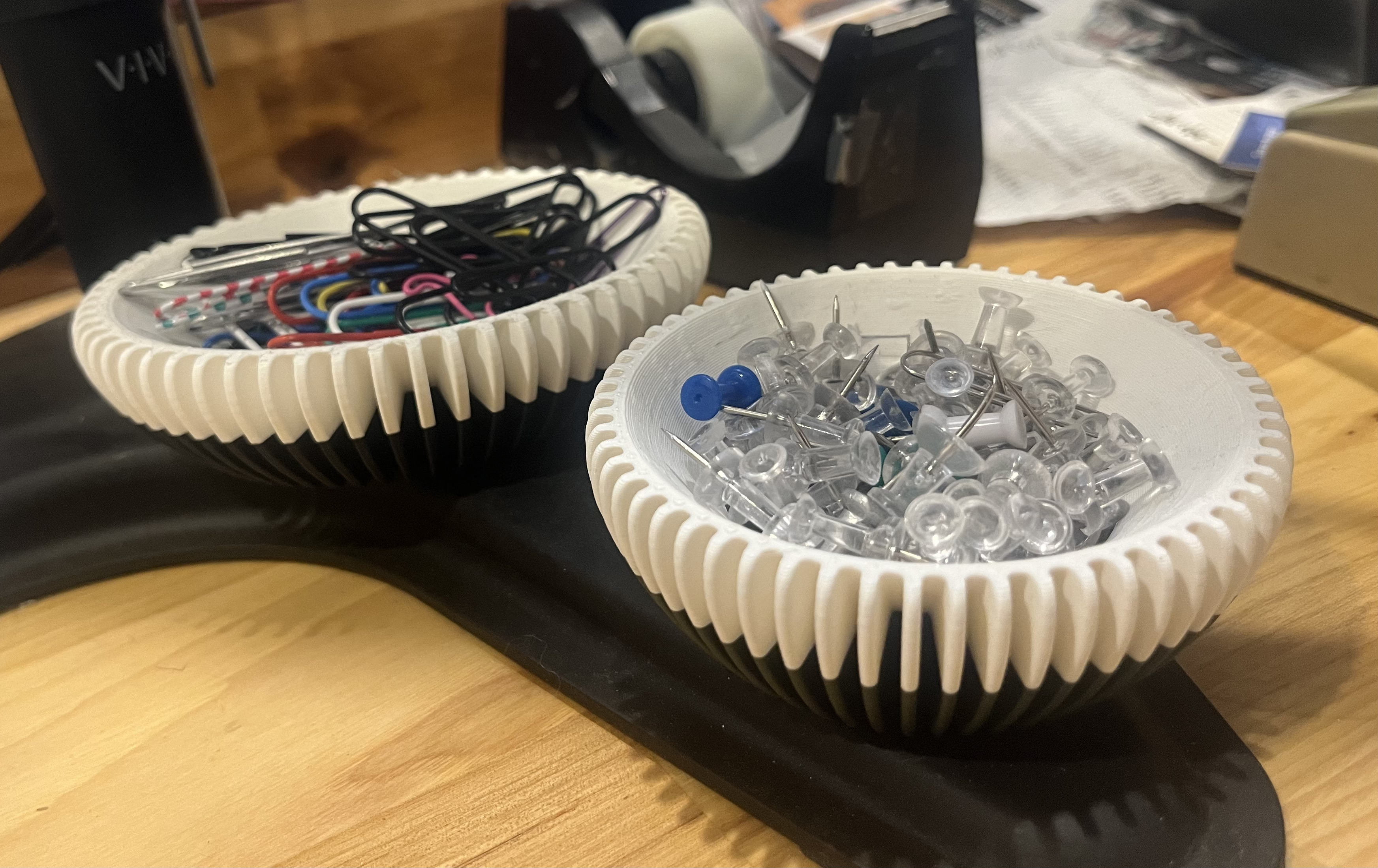 Thumb Tac and Paper clip holders