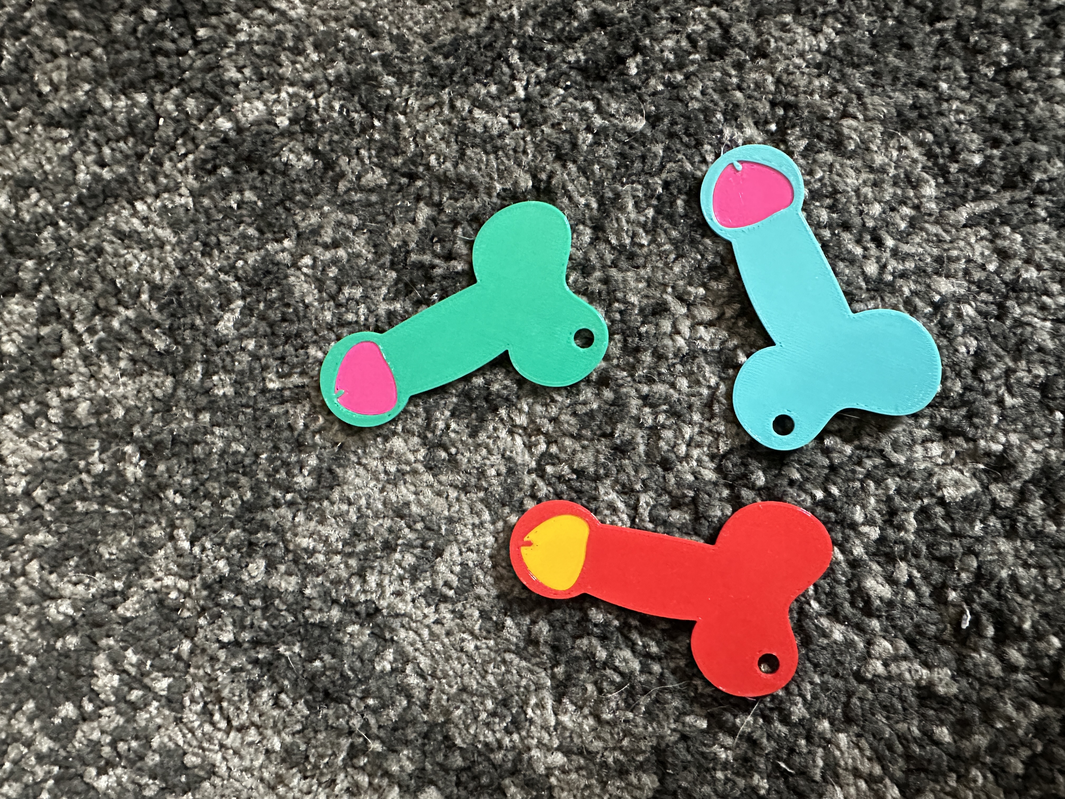 Penis shopping cart token keychain / Einkaufswagen-Chip in Penisform