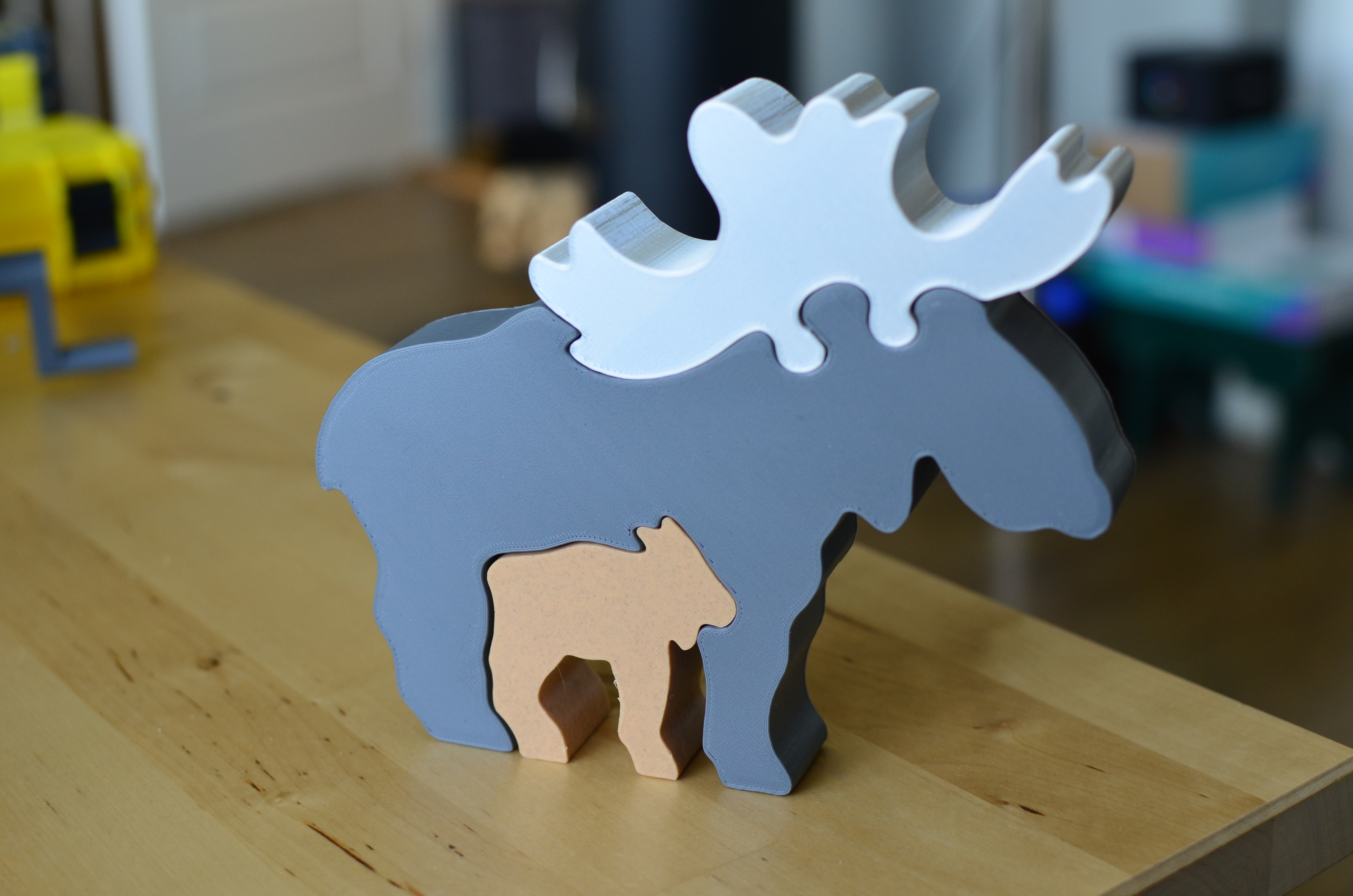 Miniatura 2 do modelo 3D Decorative Moose Puzzle